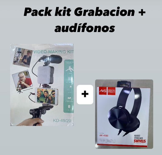 Pack kit grabación + audífonos